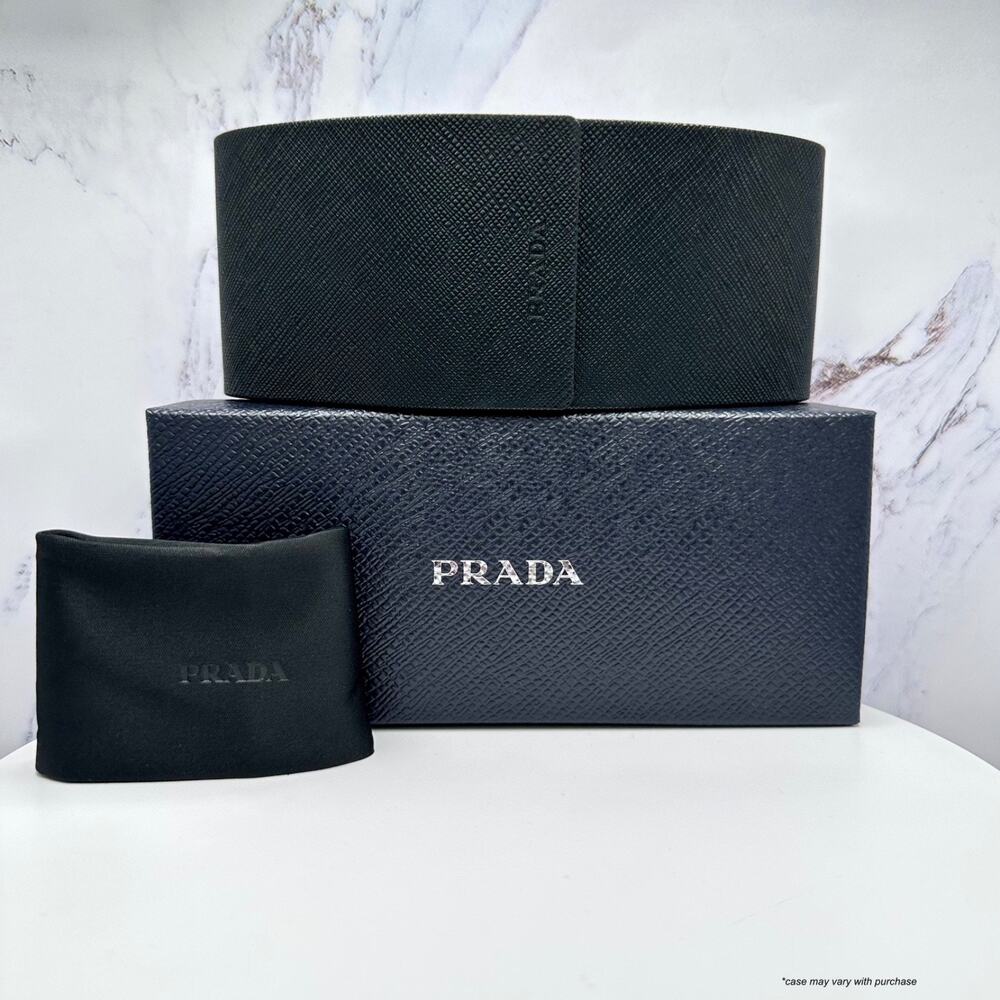 New PRADA Sunglasses Brown Beige Caramel Tortoise Gold Symbole Womens Rectangle - Picture 5 of 5